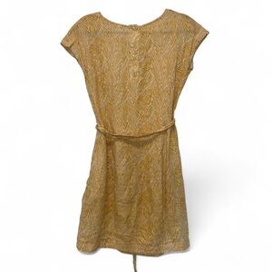 Boden Evangeline 100% Linen Dress – Yellow & White Tropical Leaf Print – Size 4